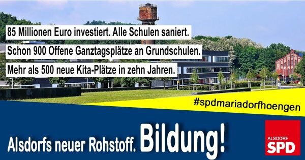 hier werden unter anderem die Themen Bildung, Energie, Stadtteile und Attraktivität beworben