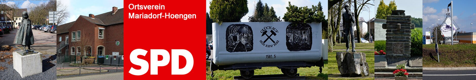 Banner mit Motiven aus unsreren Stadtbereichen