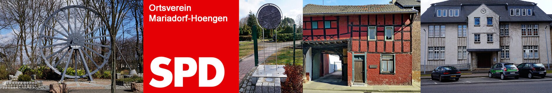 Banner mit Motiven aus unsreren Stadtbereichen